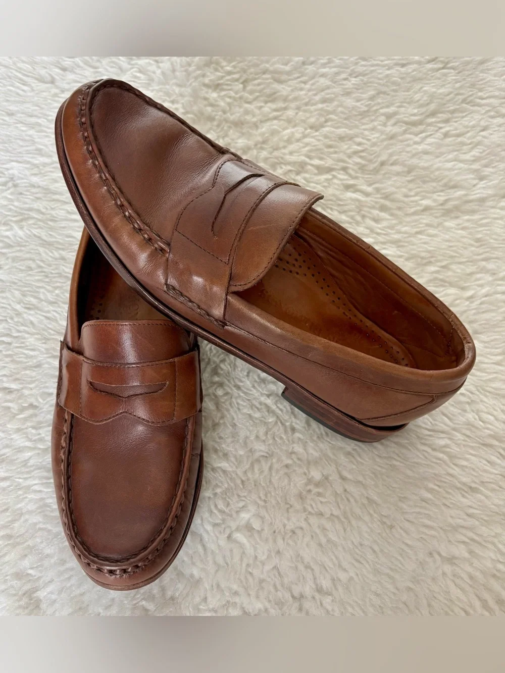 Allen Edmonds Classic Brown Leather Penny Loafers - Men's Dress Casual Sz 10.5 D